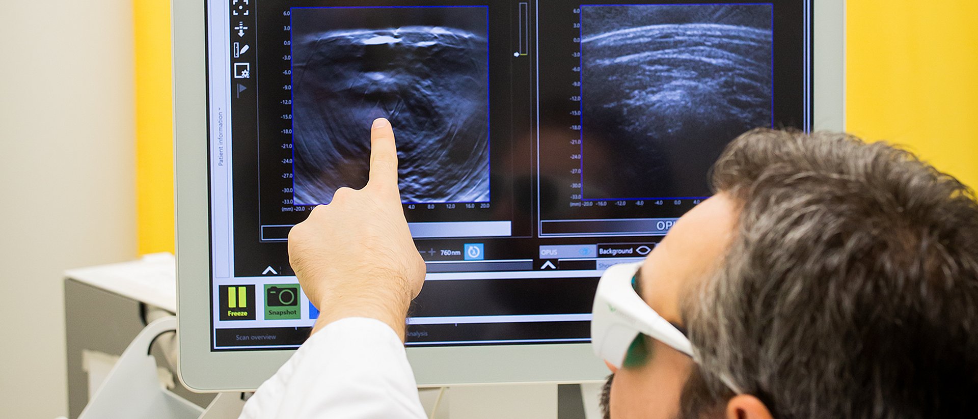 Prof. Vasilis Ntziachristos demonstrates an imaging method similar to multi-spectral optoacoustic mesoscopy.