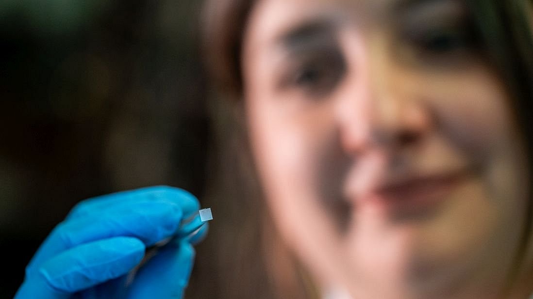 Ein Diamant aus der Nahaufnahme