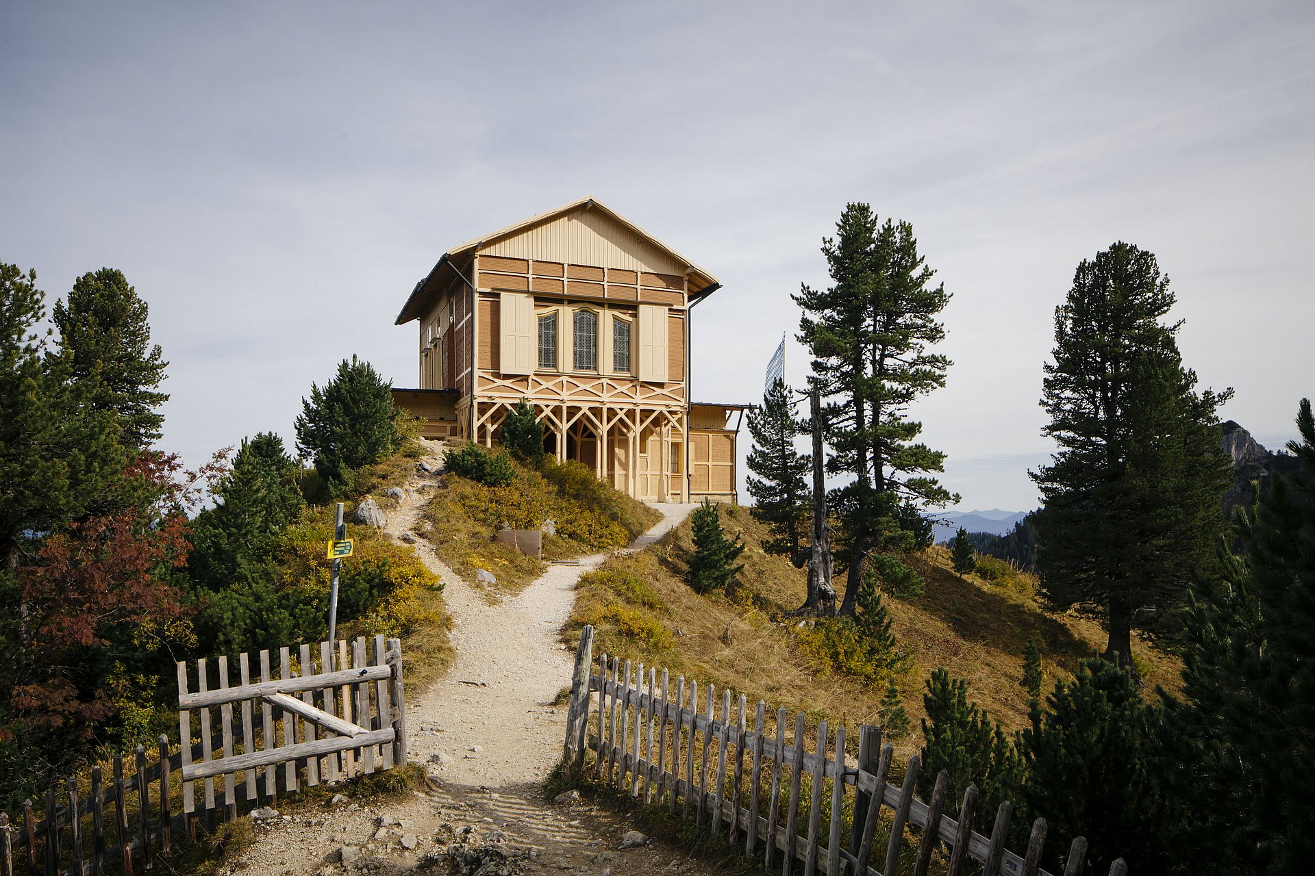 Das Königshaus auf dem Schachen wurde zwischen 1869 und 1872 von Georg Dollmann für König Ludwig II. gebaut. (Image: Ulrike Myrzik / Architekturmuseum der TUM)