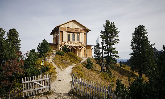 Das Königshaus auf dem Schachen wurde zwischen 1869 und 1872 von Georg Dollmann für König Ludwig II. gebaut. (Image: Ulrike Myrzik / Architekturmuseum der TUM)