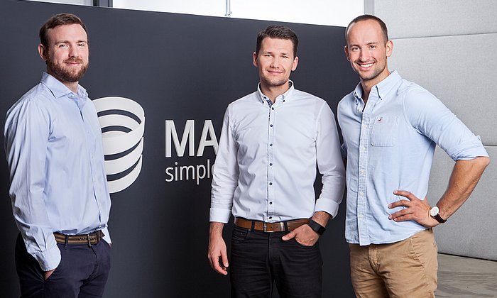 Magazino Founder (left to right): Nikolas Engelhard, Lukas Zanger, Frederik Brantner.