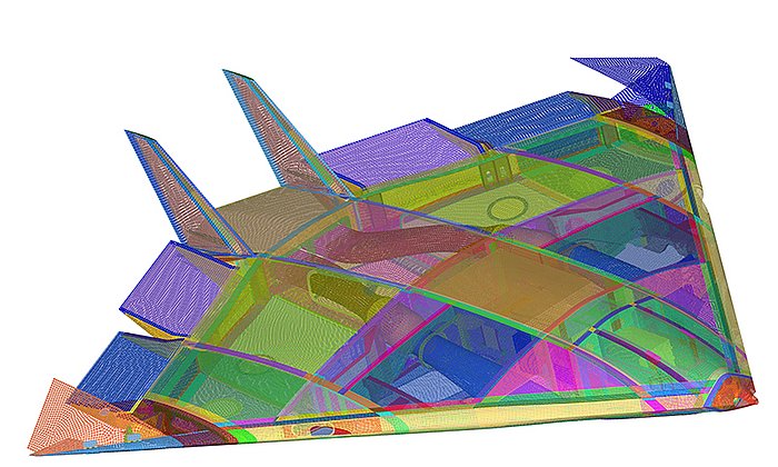 Strukturmodell des UAV Sagitta.