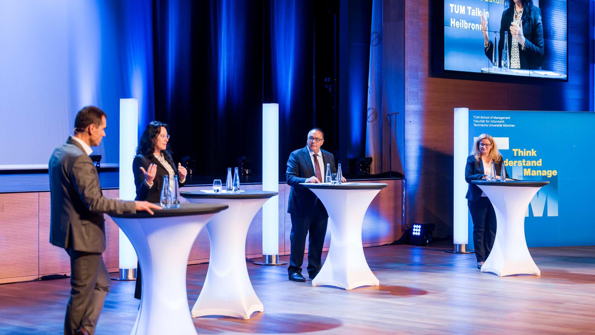 The four speakers at the TUM Talk Heilbronn