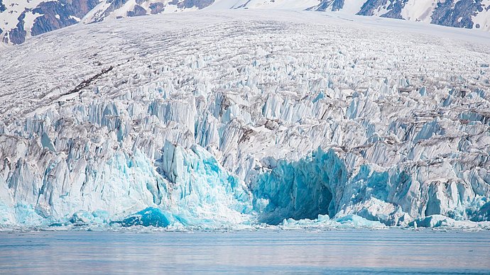 An ice cliff in Greenland