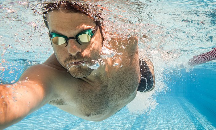 Das SwimIng-Team arbeitet an einem Schwimmbrillen-Modul, das Sportlern ihre aktuellen Trainingsdaten anzeigt.