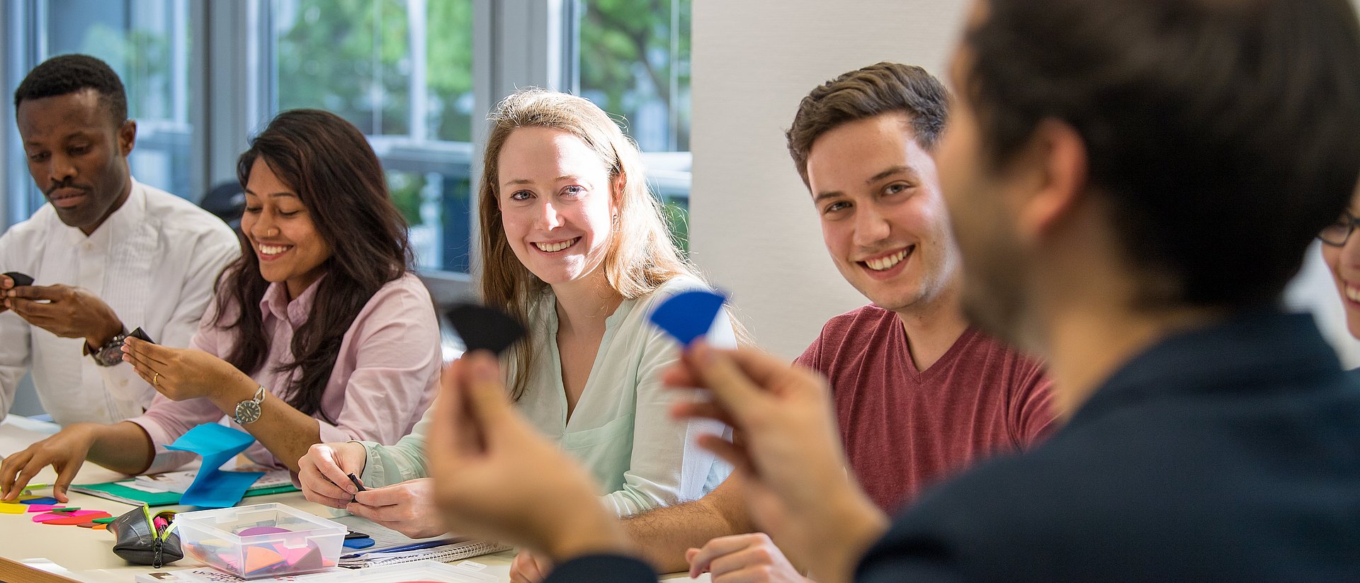 Lehramtsstudierende der TUM in einem Seminar