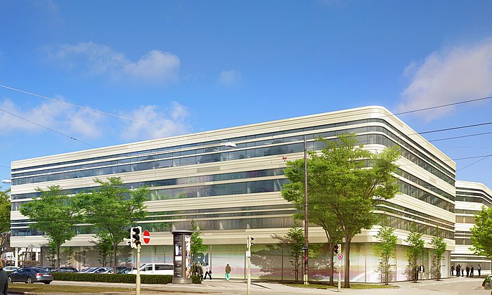 Bis Ende 2016 soll das moderne Forschungszentrum TranslaTUM - hier als Simulation - fertiggestellt sein. (Bild: doranth post architekten)