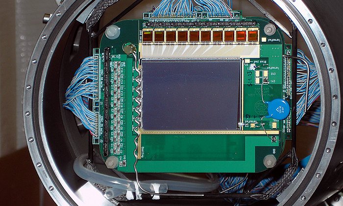 Das in der TUM entwickelte Detektormodul – Foto: TUM