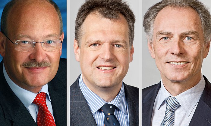 Prof. Gunther Reinhart, Prof. Wolfram Volk und Prof. Klaus Drechsler leiten die neue Einrichtung.