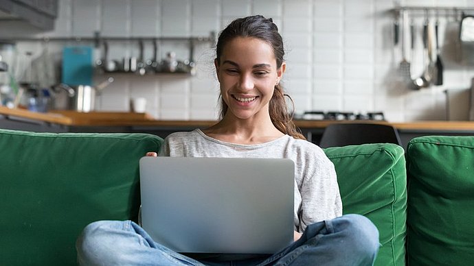 Student with laptop