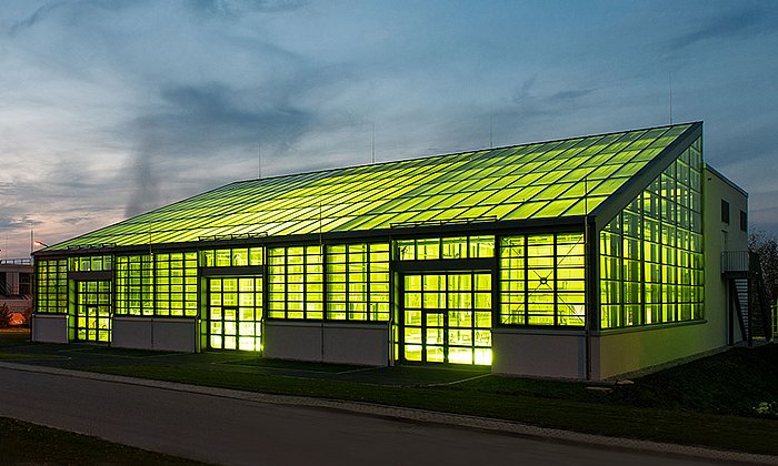 Das Algentechnikum auf dem Ludwig Bölkow Campus – Foto: Andreas Heddergott / TUM