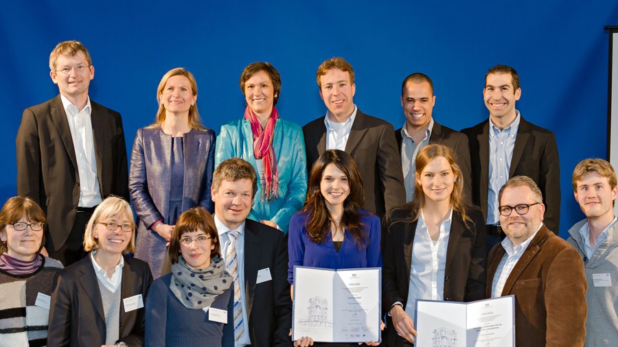 Die Gewinner des TUM IdeAward erhielten gestern Abend ihre Preise. (Foto: A. Heddergott / TUM, Beschriftung s. unten)