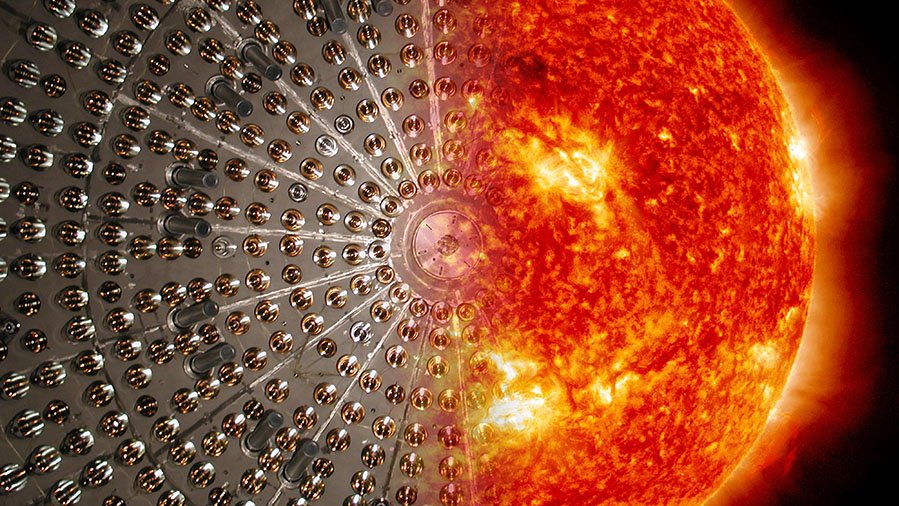 Titelbild der Ausgabe TUMcampus 4/2014: Der Sonnenenergie-Detektor der Borexino-Collaboration.