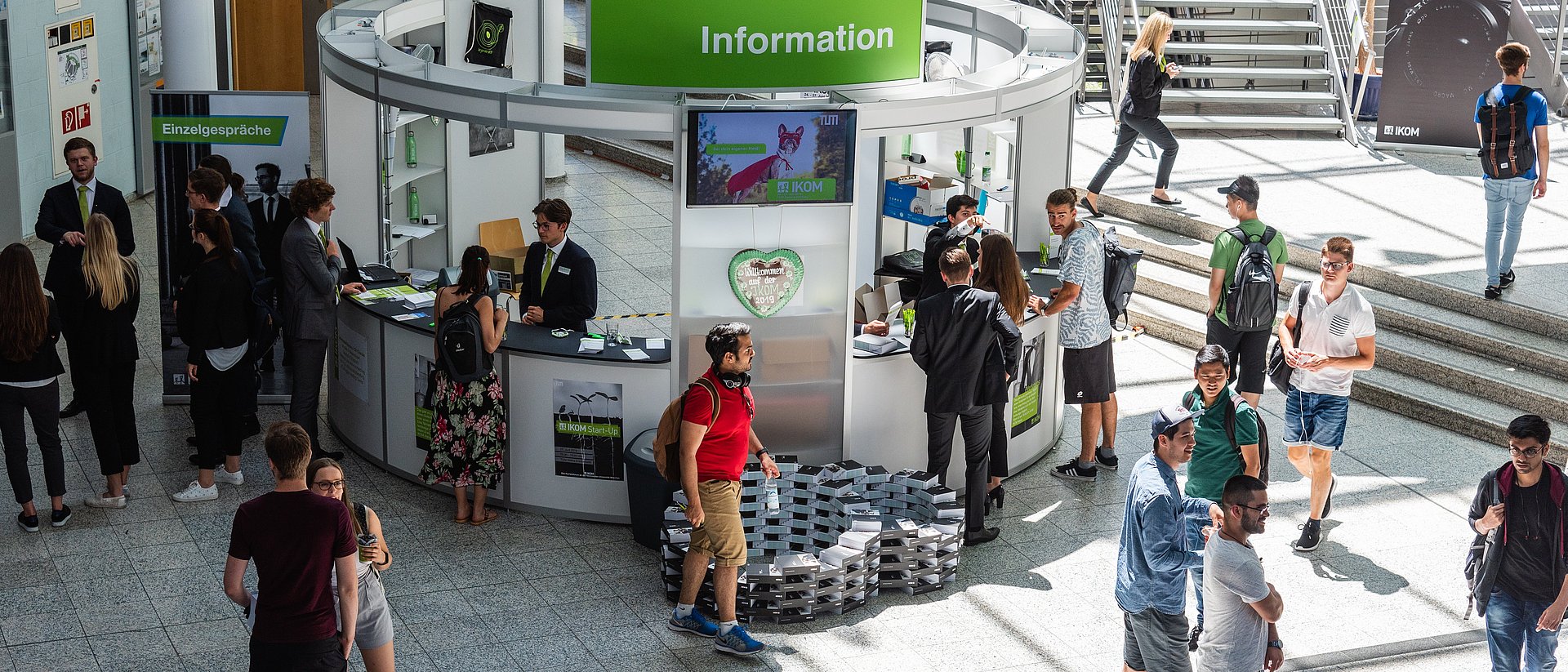 Information booth at the IKOM