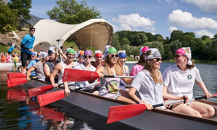 dragon boat on the Olympic Lake