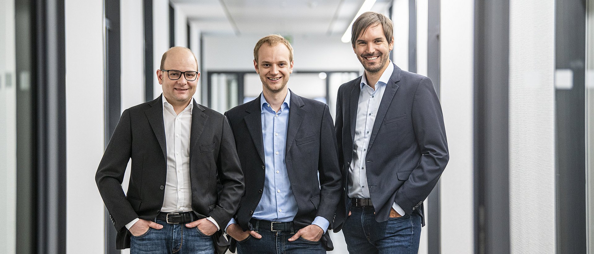 The founders of Celonis, Bastian Nominacher, Alexander Rinke and Martin Klenk 