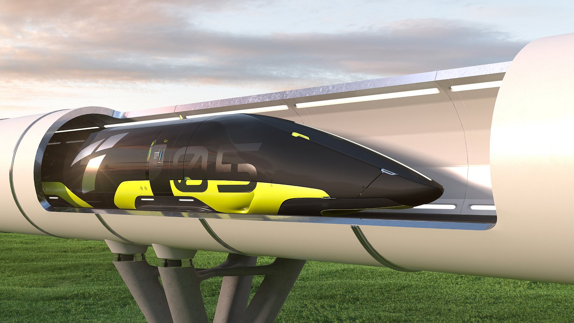 Eine Vision für die Mobilität der Zukunft: der Superschnellzug Hyperloop.