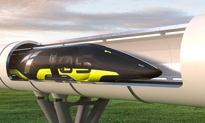 Eine Vision für die Mobilität der Zukunft: der Superschnellzug Hyperloop.