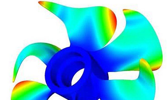 Simulation model of a ship propeller. (Photo: TUM)