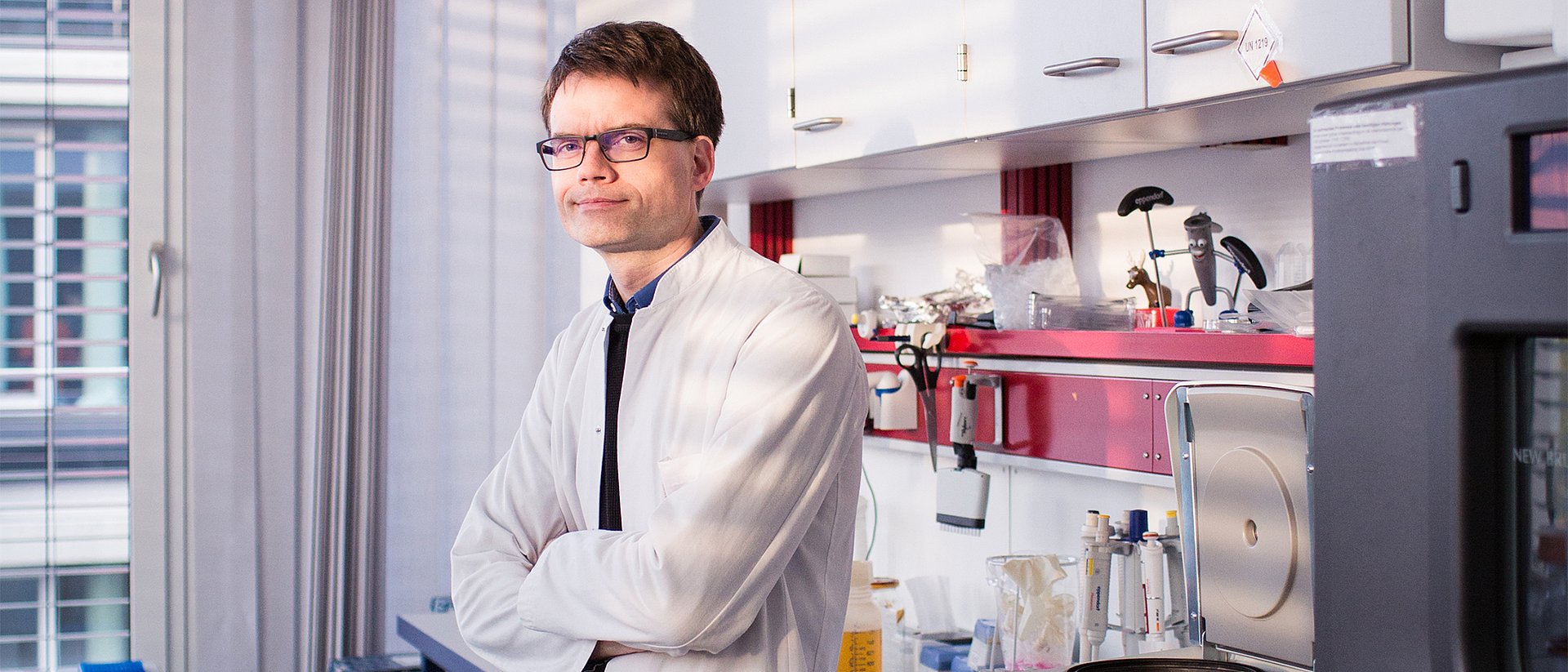 Prof. Thomas Korn in his laboratory.