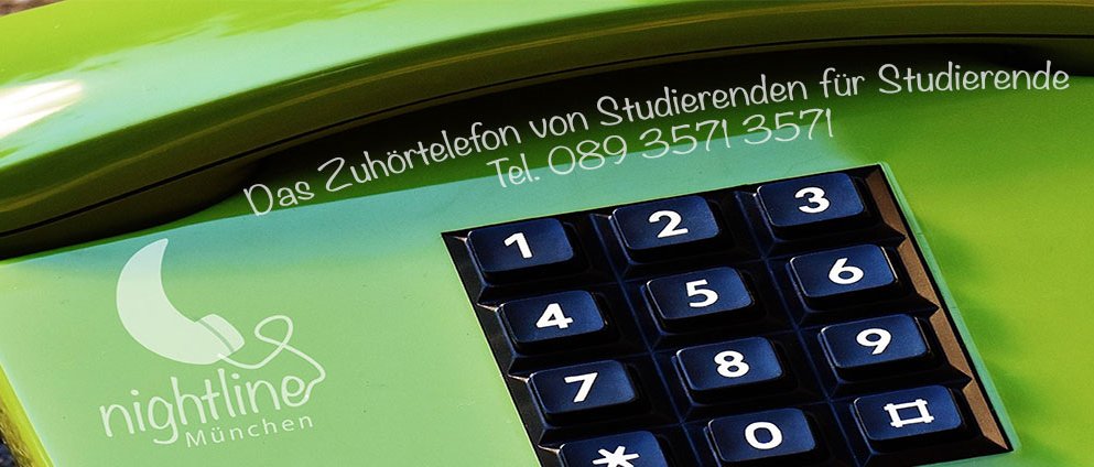 An open ear for students in Munich: The Nightline is there for you on Tuesdays and Thursdays, from 9 pm to 0:30 am. (Photo: Nightline Munich) An open ear for students in Munich: The Nightline is there for you on Tuesdays and Thursdays, from 9 pm to 0:30 am. (Photo: Nightline Munich)