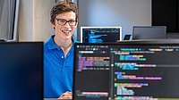 Founder Florian Scherl at the TUM Incubator