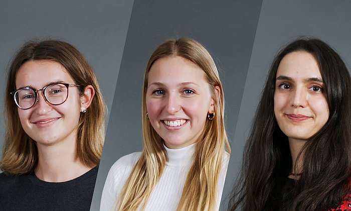 Portraits der drei Gewinnerinnen des Ideenwettbewerb Academicus 2021