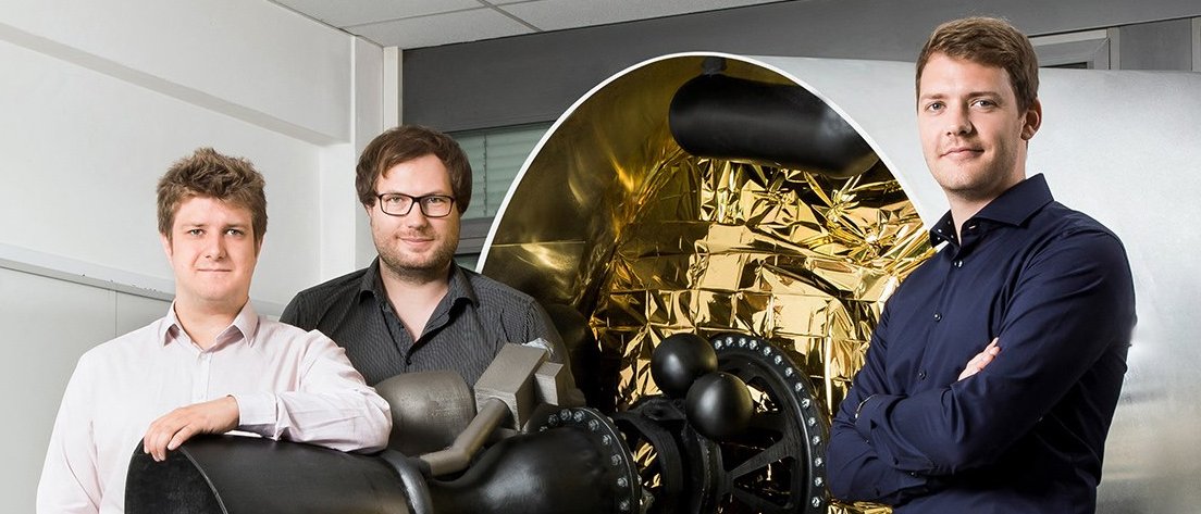 Die Gründer von Isar Aerospace (v. li): Josef Fleischmann, Markus Brandl und Daniel Metzler.