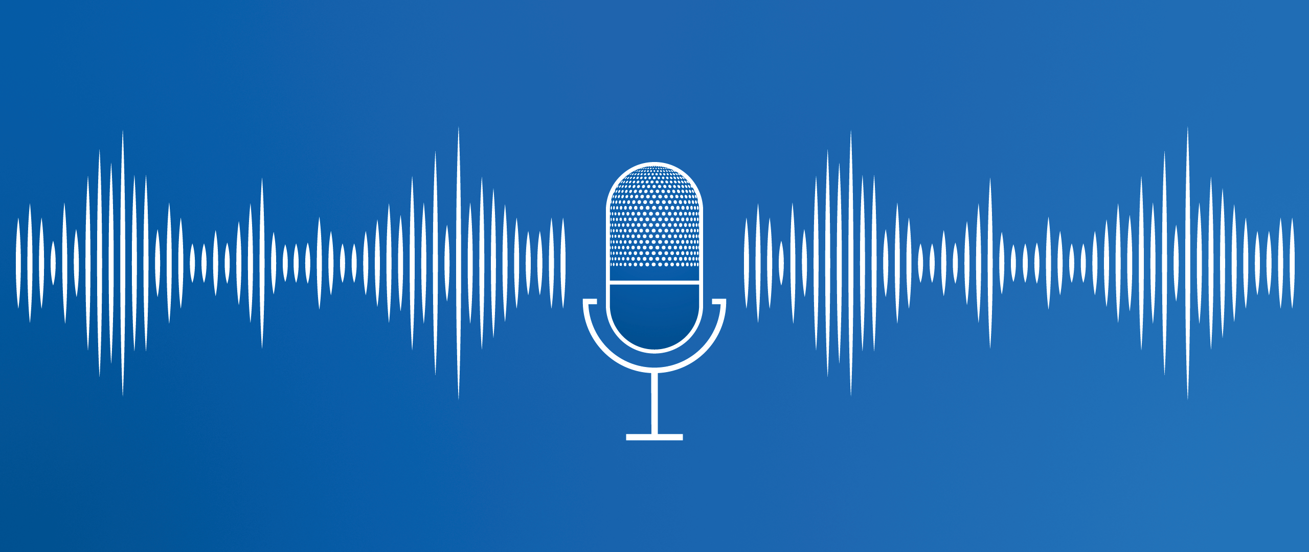 The podcast series "We are TUM" provides insights into everyday university life. Graphic showing a microphone with sound waves emanating from it