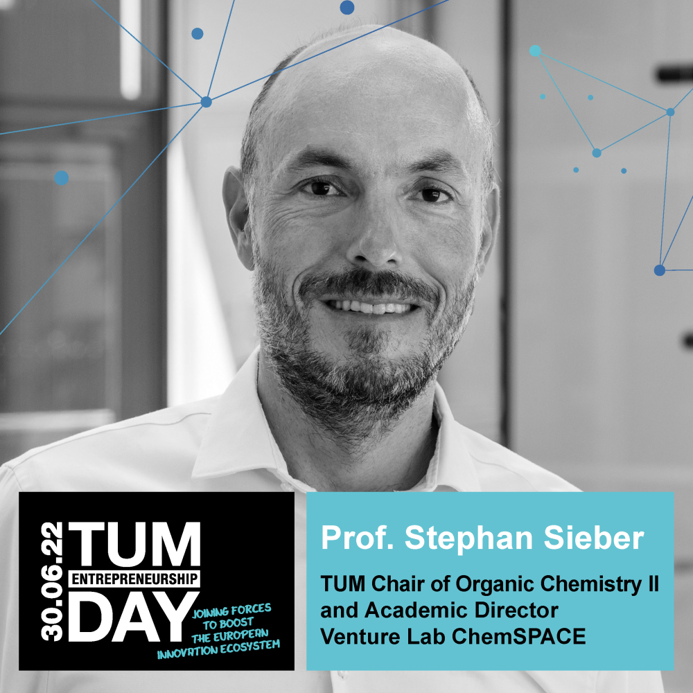 Prof. Stephan Sieber (TUM Chair of Organic Chemistry II and Academic Director Venture Lab ChemSPACE) Prof. Stephan Sieber (TUM Chair of Organic Chemistry II and Academic Director Venture Lab ChemSPACE)
