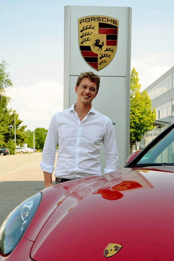 Stipendiat Rupert Wildhofer bei Porsche