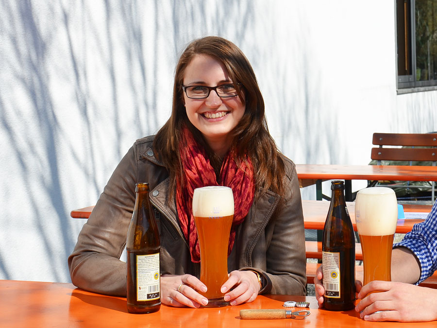 Family tradition: Nadja von Nessen is a student of Brewing and Beverage Technology at TUM Weihenstephan. She made her career choice when she was still a teenager. (Photo: Barbara Wankerl)