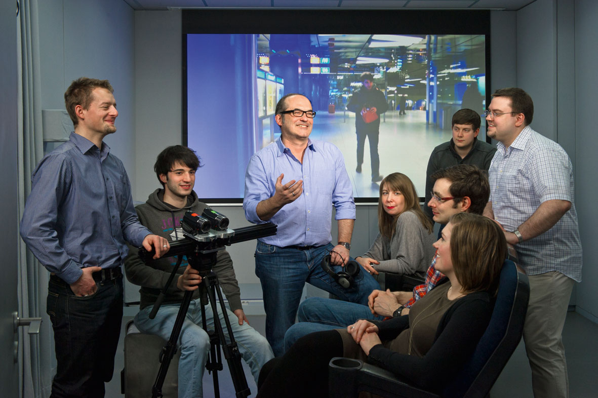 Prof. Klaus Diepold amongst his students