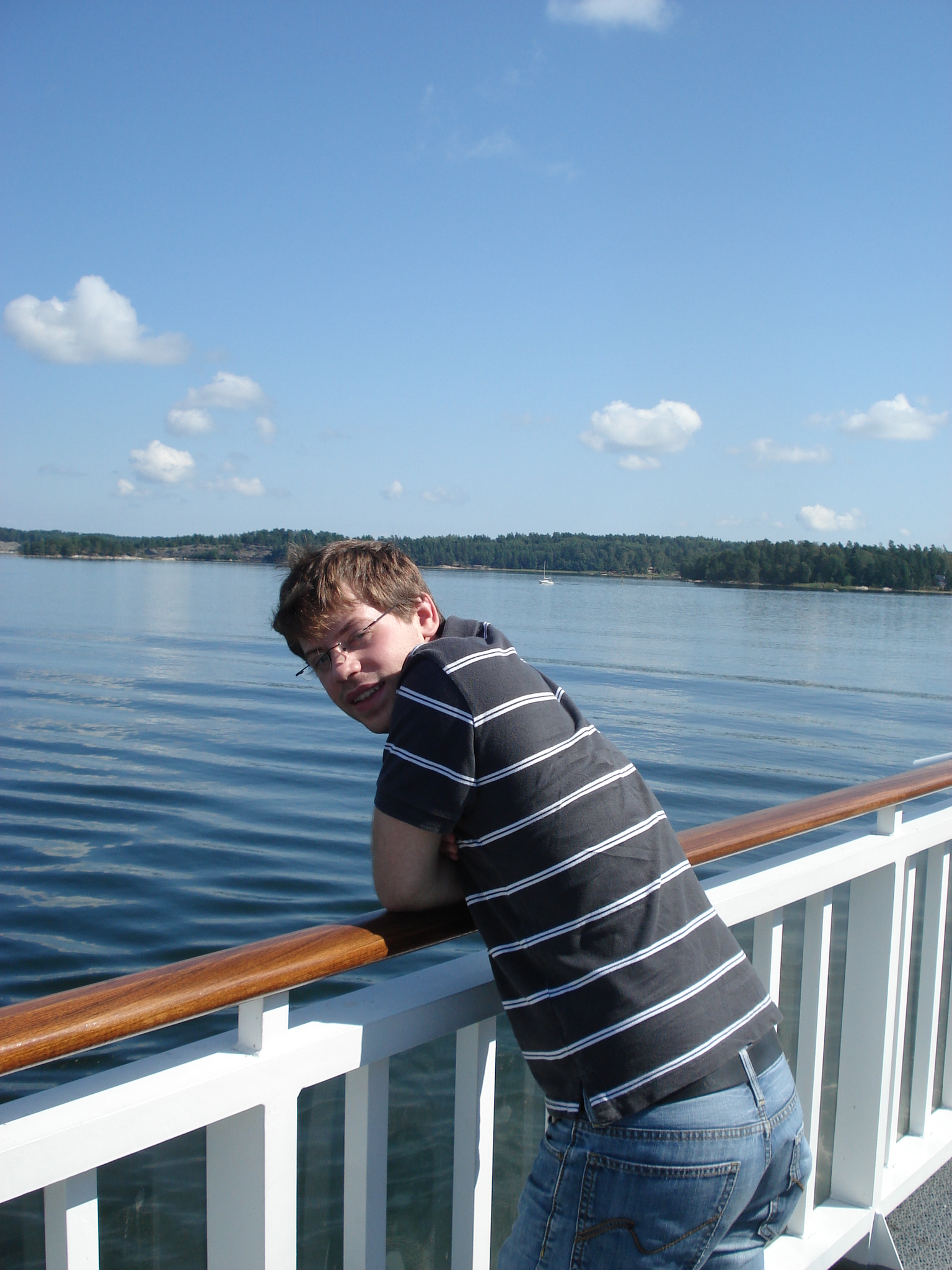 Stefan Zenkel aboard a ship