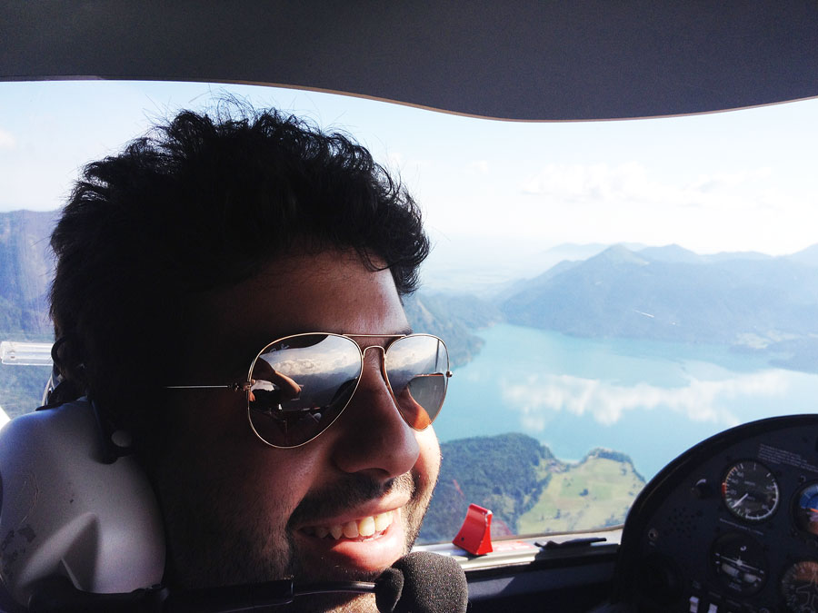 Above the clouds? Not high enough! Akram Abdellafit wants to be the first Egyptian to fly into space. (Photo: private) Above the clouds? Not high enough! Akram Abdellafit wants to be the first Egyptian to fly into space. (Photo: private)
