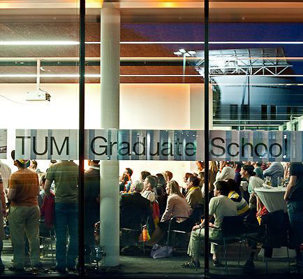 TUM Graduate School through window