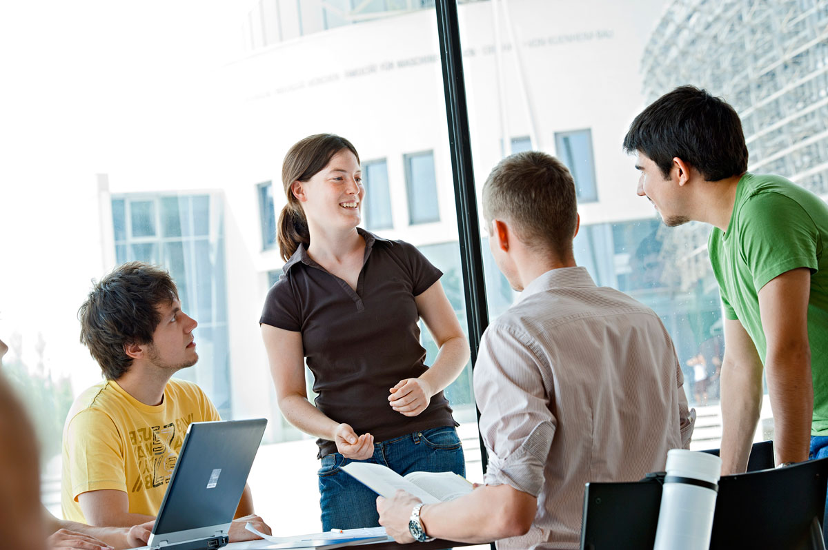 Students in discussion