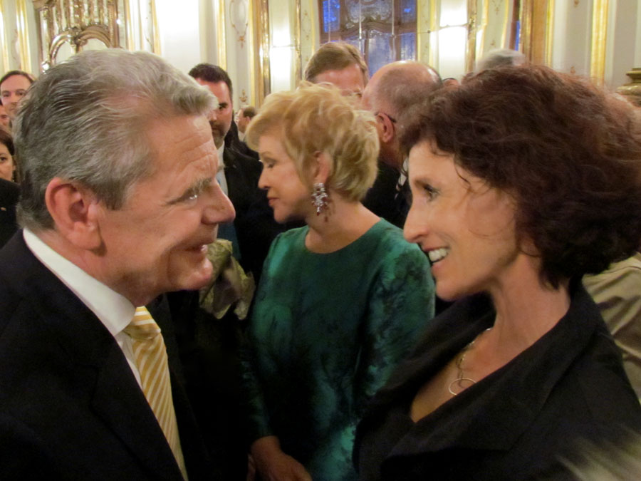 Bundespräsident Joachim Gauck und TUM-Vizepräsidentin Regine Keller bei der Eröffnung des Deutsch-Brasilianischen Jahres.