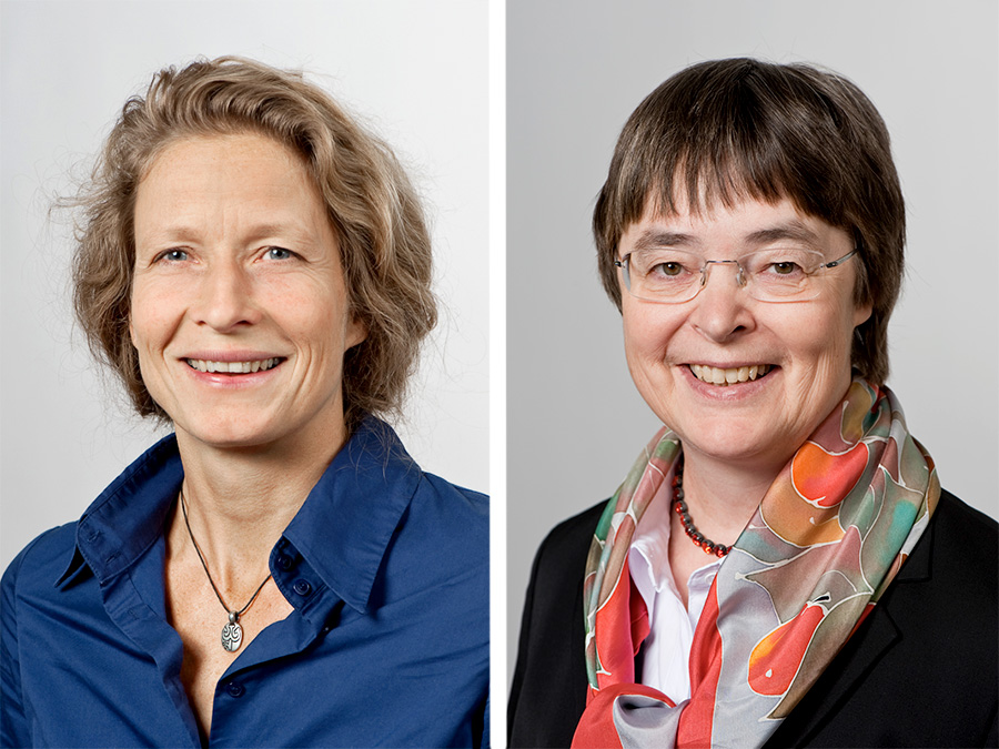 Dr. Eva Sandmann (links) und Prof. Doris Schmitt-Landsiedel sind Ansprechpartnerinnen für die Frauen an der TUM (Bilder: A. Eckert / TUM) Dr. Eva Sandmann und Prof. Doris Schmitt-Landsiedel