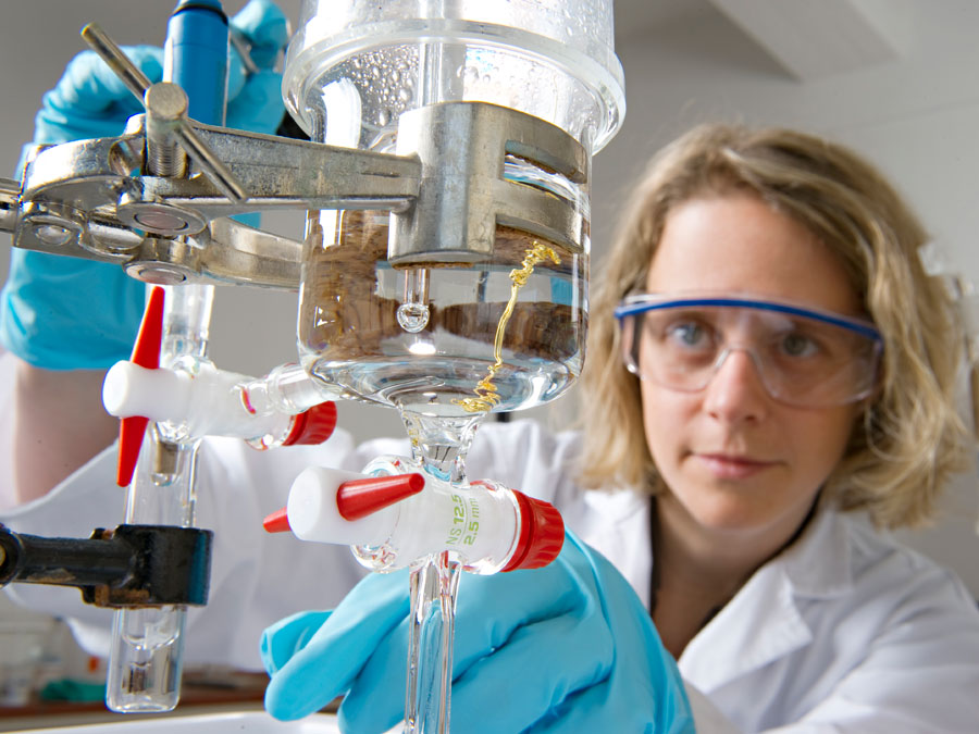 Researcher in an lab