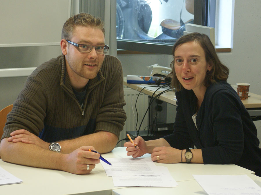 Rose Jacobs with student Sebastian Eyerer (Photo: Mark Capellaro)