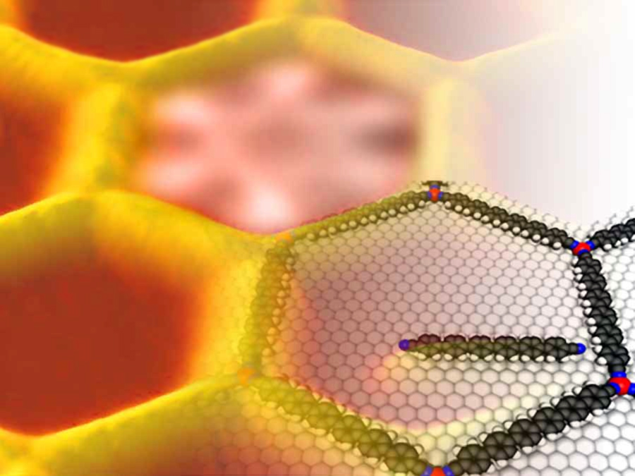 Die Nanopore begrenzt die Bewegungsmöglichkeiten des eingefangenen Moleküls – Bild: C.-A. Palma / TUM