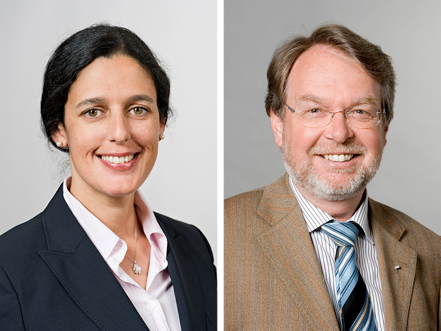 Die neue Leitung des TUM-IAS: Dr. Ana Santos Kühn, Direktorin des TUM International Center (bis 30. April 2015), und Prof. Ernst Rank, Lehrstuhl für Computation in Engineering. (Fotos: A. Eckert und A. Heddergott / TUM)