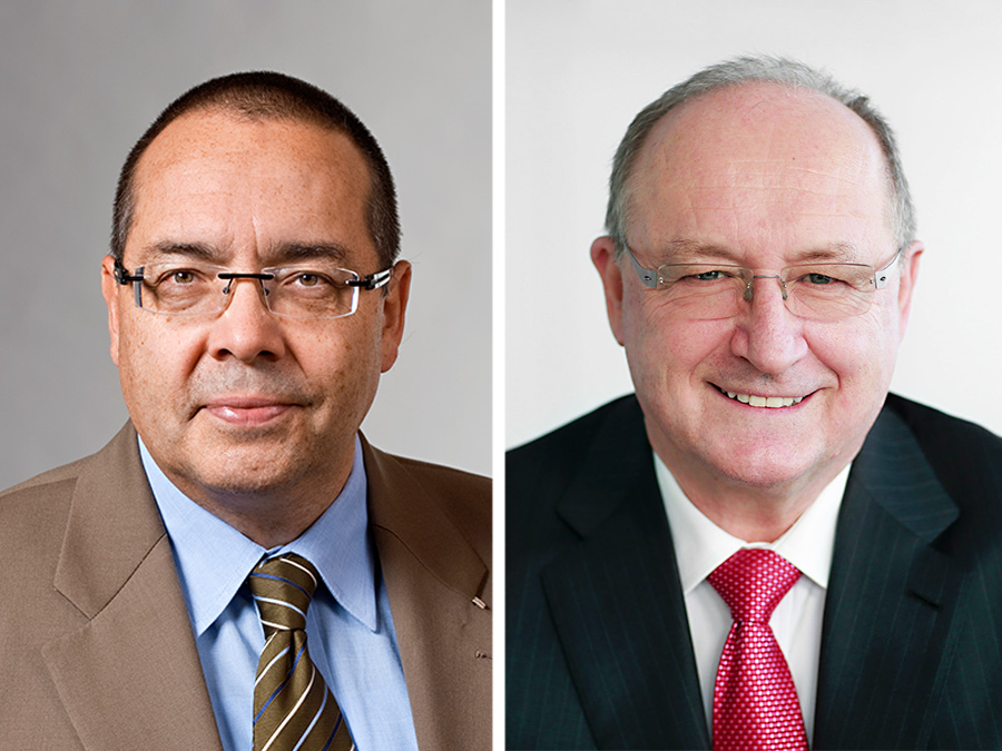 Prof. Dr. Helmut Krcmar (li.) und Gerhard Oswald sind die Gründer der IDT.