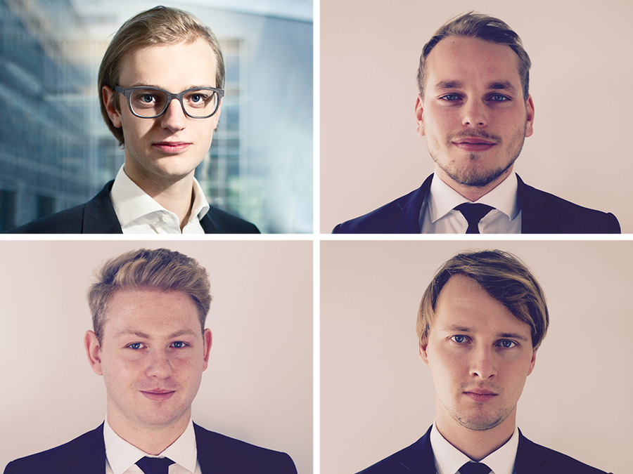 They belong to the top "30 Under 30": Alexander Rinke (Celonis), Sinan Denemec, Moritz Knoblauch, and David Fehrenbach (iuvas)