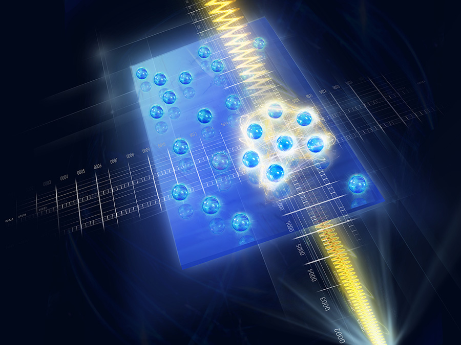 Measuring multipartite entanglement (Illustration: Harald Ritsch / IQOQI)