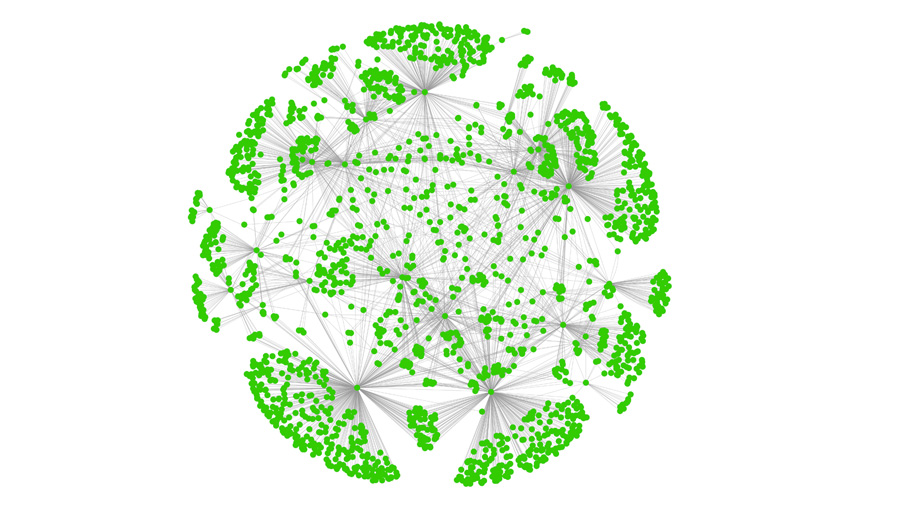 Proteins in plants and in man do not act in isolation but have mutual regulatory relationships and act together in complex networks – to see in this picture. (Photo: TUM/Falter-Braun)