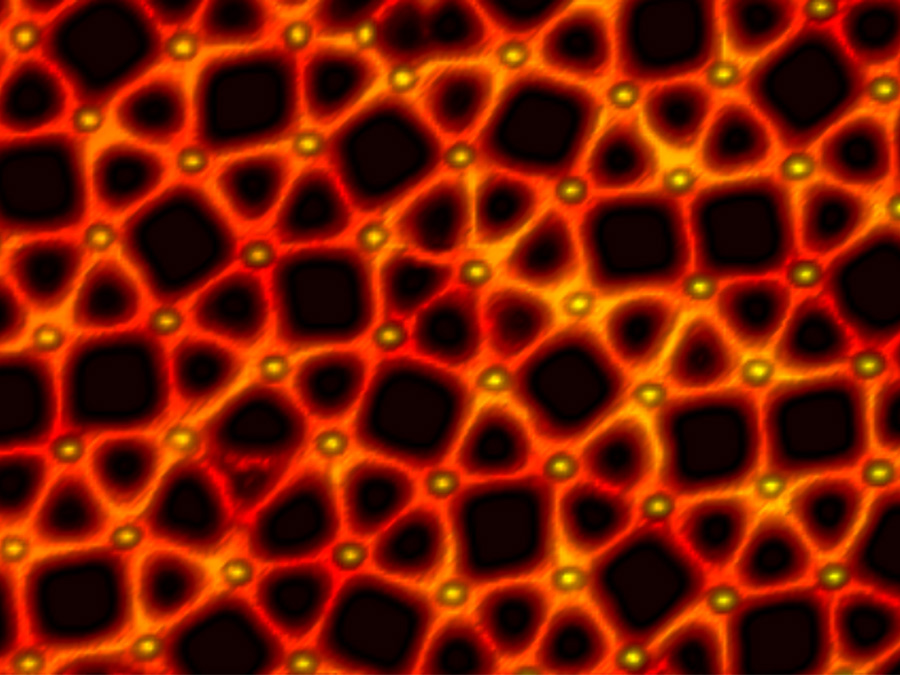 Scanning tunnelling microscopic image of the quasicrystalline network - Image: J. I. Urgel / TUM
