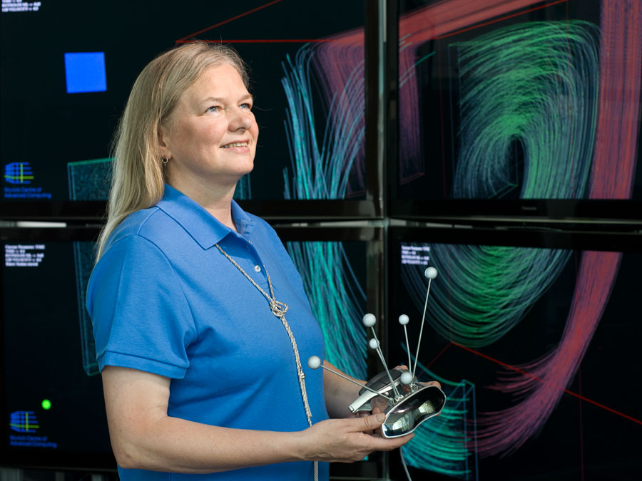 Computer sciences at TUM are renowned in research and teaching. The picture shows Gudrun Klinker, professor for augmented reality. (Image: Heddergott / TUM) Gudrun Klinker, professor for augmented reality.