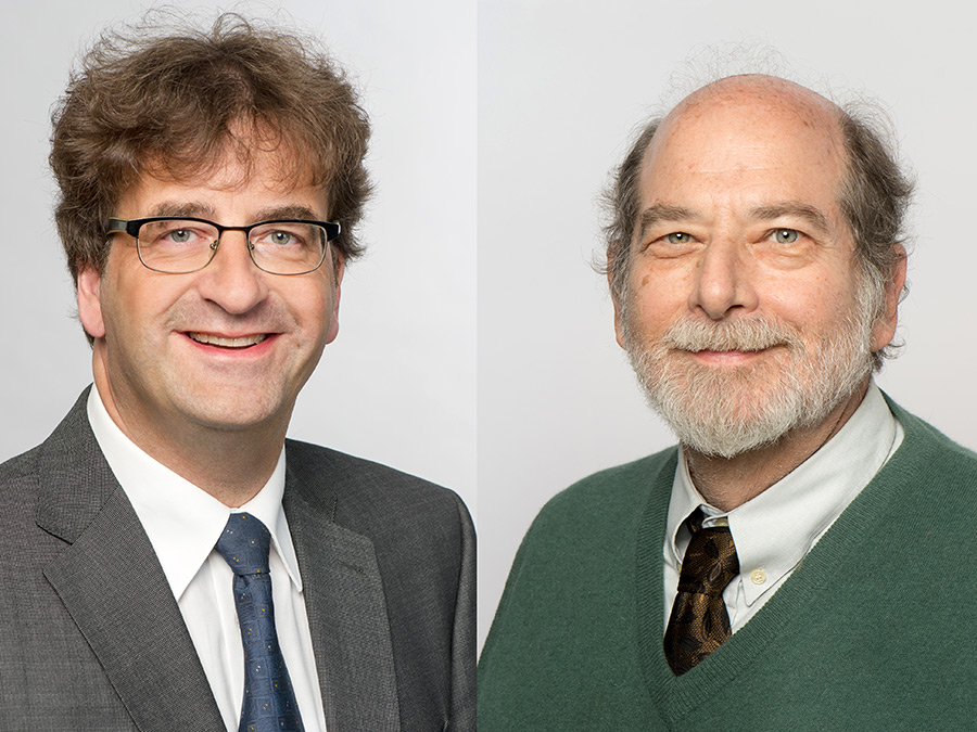 Professor Wolfgang Weisser (left) and Professor Thomas Lewinsohn. (image: A. Heddergott / TUM)